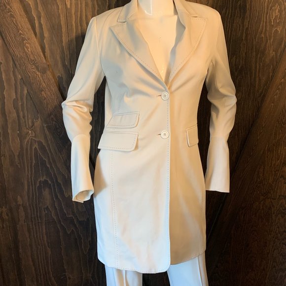 Simply Manakin size 2 ivory /bone pantsuit - Picture 4 of 11